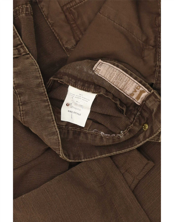 Pantaloni scurți chino pentru bărbați Gas W32 bumbac maro mediu