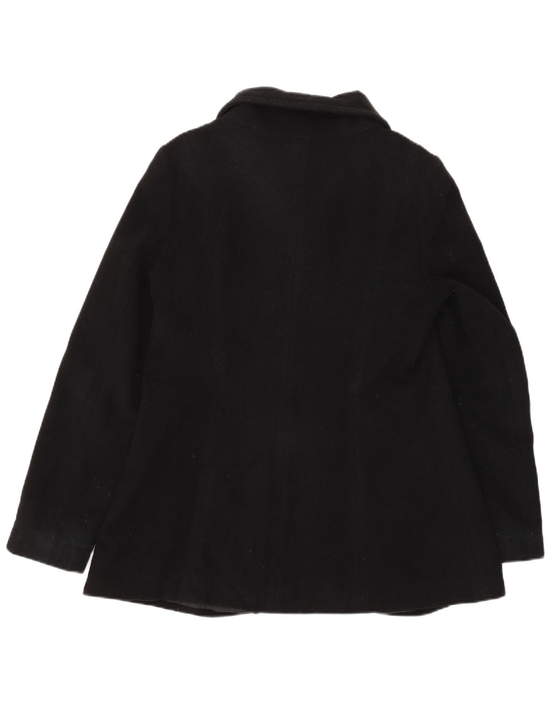 Blazer pentru femei Zara cu 3 nasturi, UK 14, lână mare, neagră