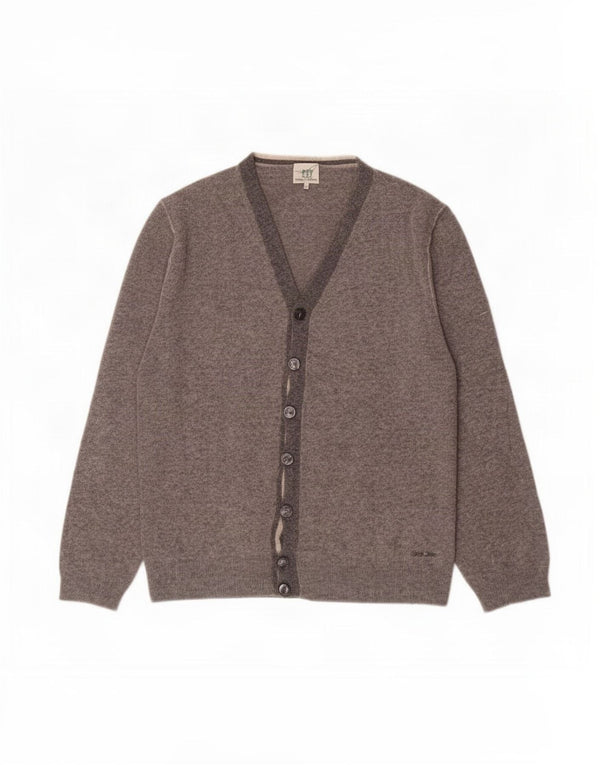 Pulover cardigan pentru femei Henry Cottons UK 22 3XL Lână virgină gri