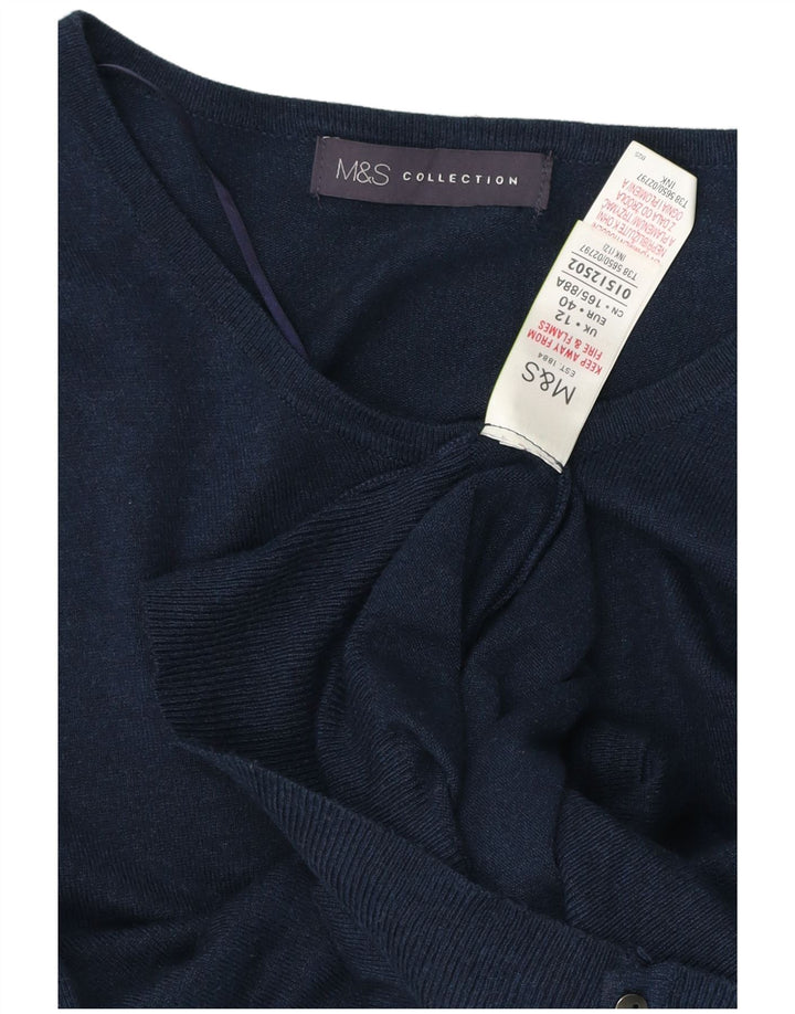 Pulover cardigan pentru femei Marks & Spencer UK 12 Medium Bleumarin Viscoză
