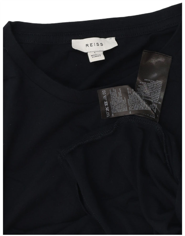 Tricou pentru bărbați Reiss Top mare din bumbac bleumarin