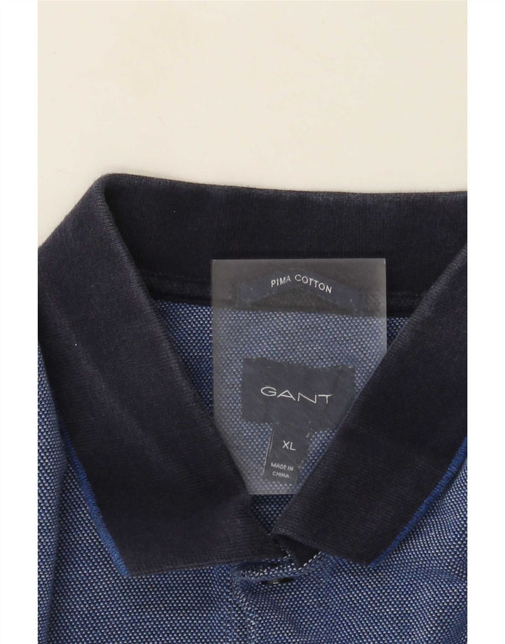 Cămașă polo Gant pentru bărbați XL, albastru, bumbac color bloc
