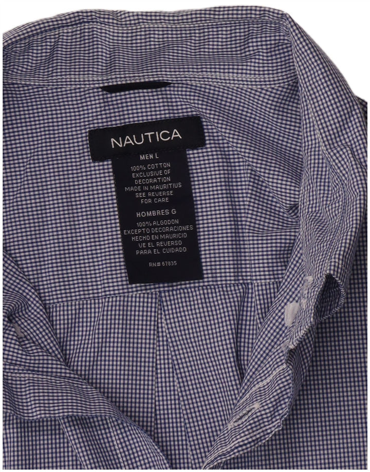 Cămașă Nautica pentru bărbați, mare, albastru, din bumbac