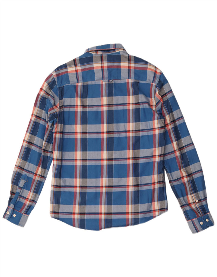 Cămașă de flanel Jack & Jones pentru bărbați, bumbac cu carouri albastre mari