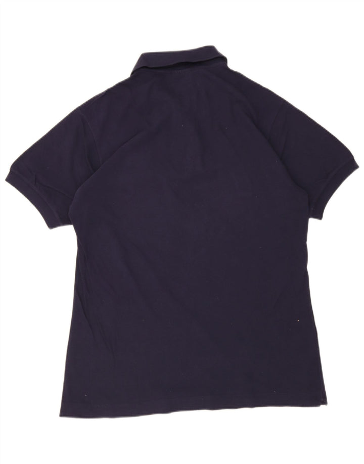 Tricou polo Lacoste pentru bărbați, mărime 4, bumbac albastru bleumarin mediu