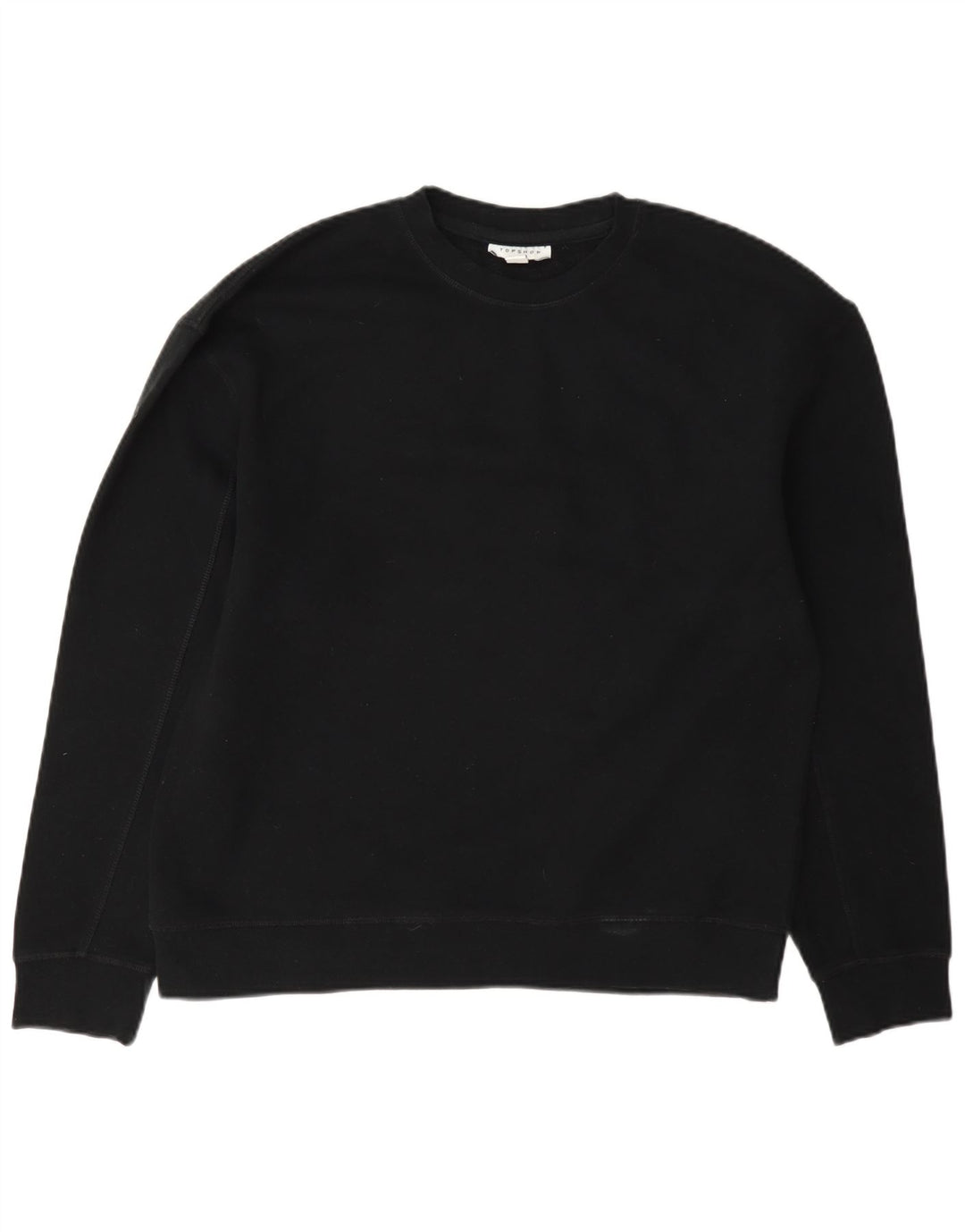 Pulover supradimensionat pentru femei Topshop UK 10 Bumbac negru mic