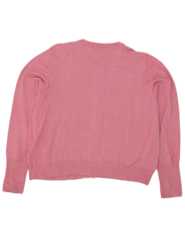 Pulover cardigan supradimensionat pentru femei Marks & Spencer UK 6 XS roz viscoză