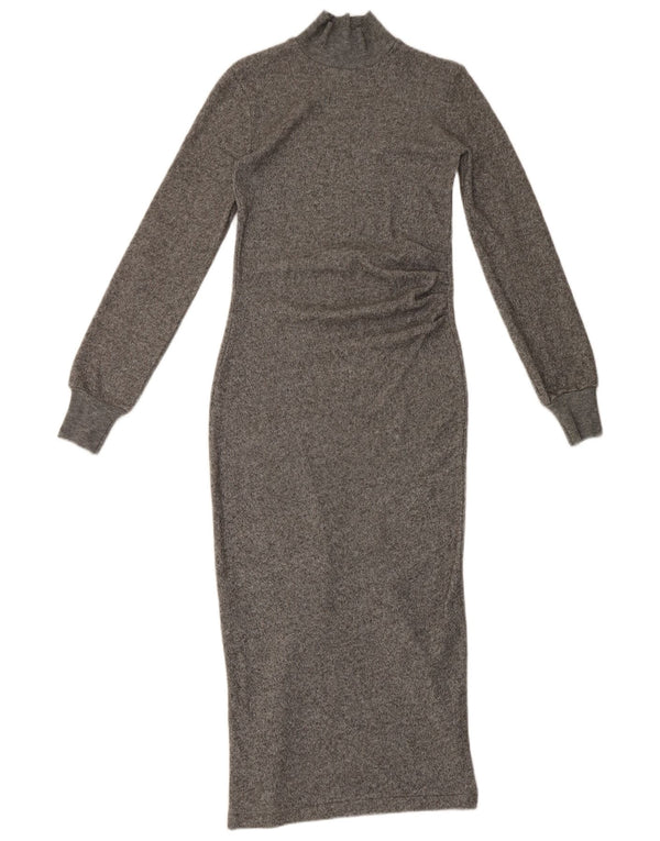 Rochie Maxi cu mânecă lungă pentru femei Zara UK 8 Small Gri