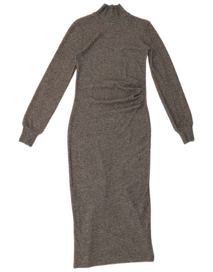 Rochie Maxi cu mânecă lungă pentru femei Zara UK 8 Small Gri
