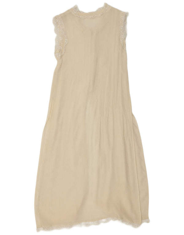 Rochie vintage pentru femei UK 10 Small Off White