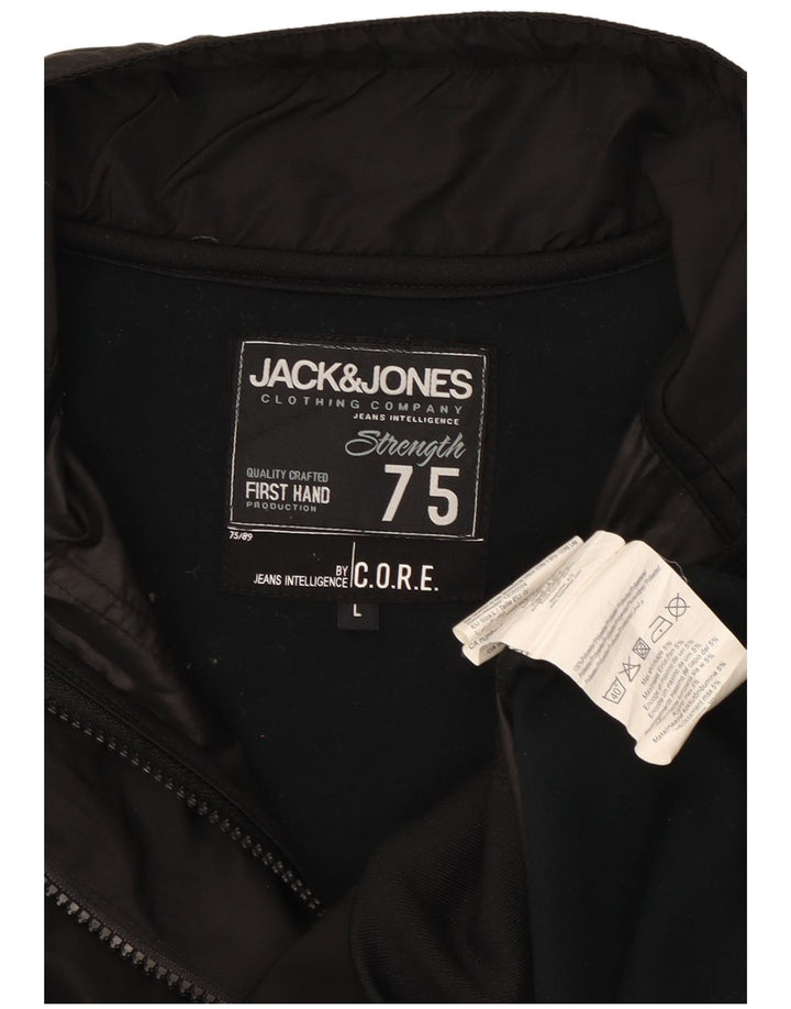 Jack & Jones Bomber Jacket pentru bărbați UK 40 Poliester negru mare