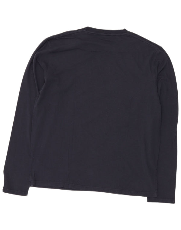 DIESEL Top grafic pentru bărbați cu mânecă lungă XL, bumbac bleumarin