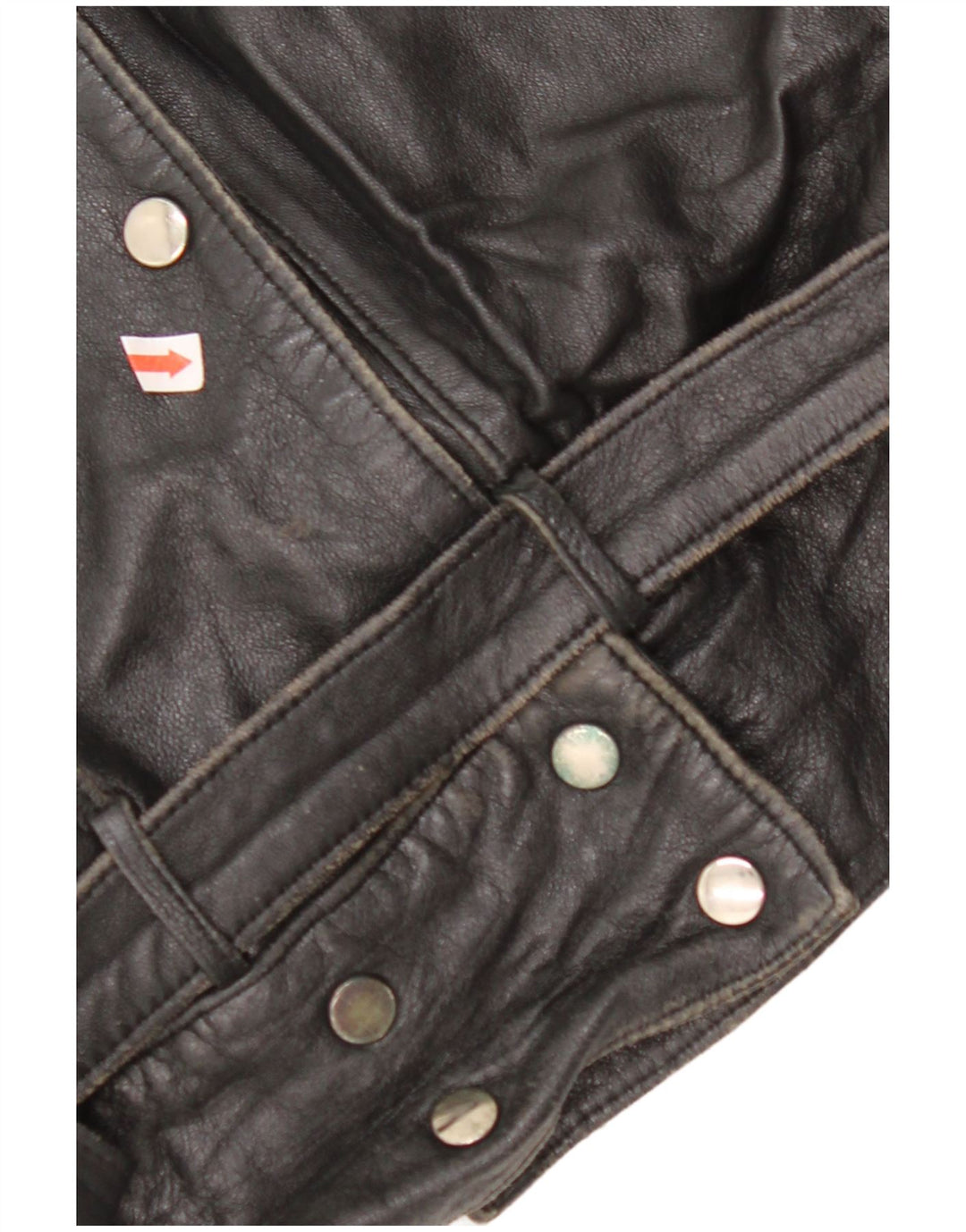 Jachetă de piele supradimensionată pentru femei VINTAGE EU 42, mare, neagră