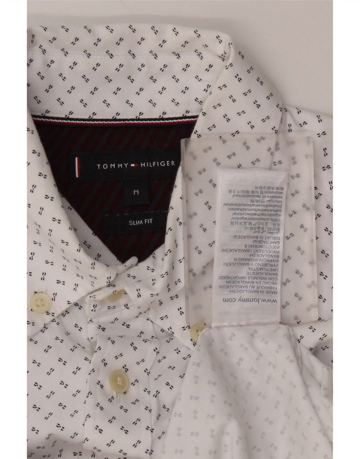 Cămașă pentru bărbați Tommy Hilfiger Slim Fit, bumbac mediu cu pete albe