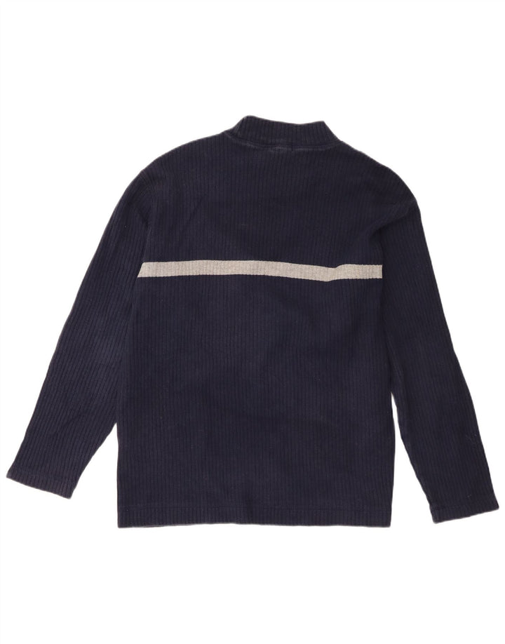 Top pentru bărbați Nautica cu mânecă lungă, mediu bleumarin, bumbac color bloc