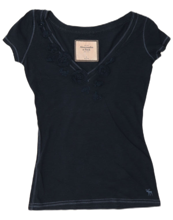 Abercrombie & Fitch Tricou pentru femei Top UK 10 Small Bleumarin Floral