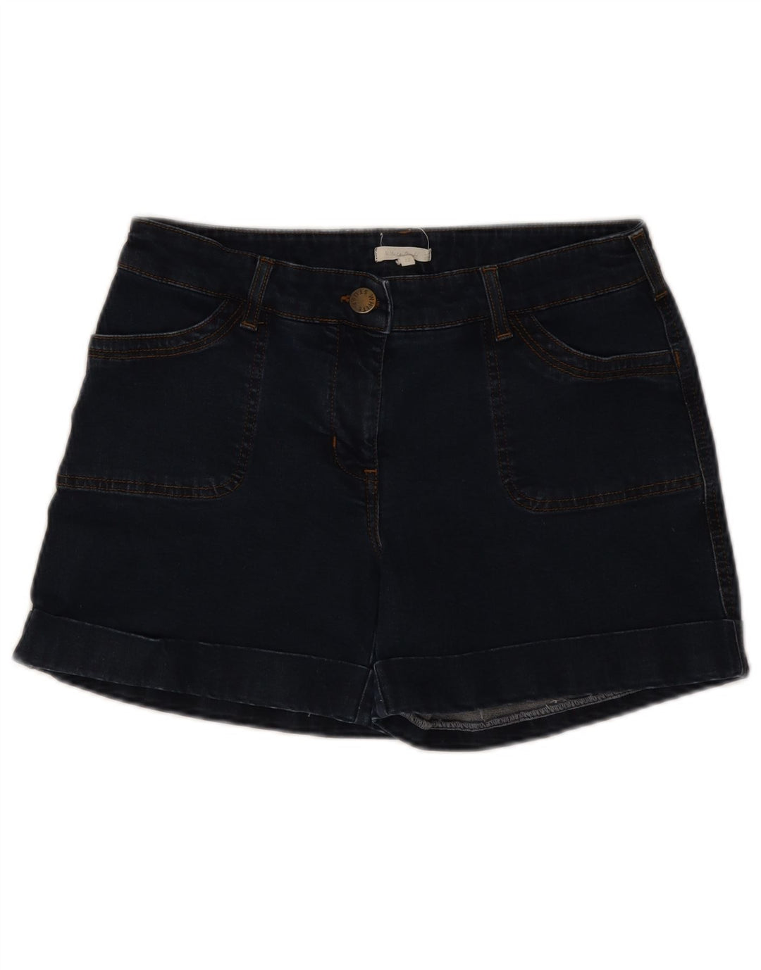 White Stuff Pantaloni scurți din denim pentru femei UK 12 Medium W30 Bumbac bleumarin