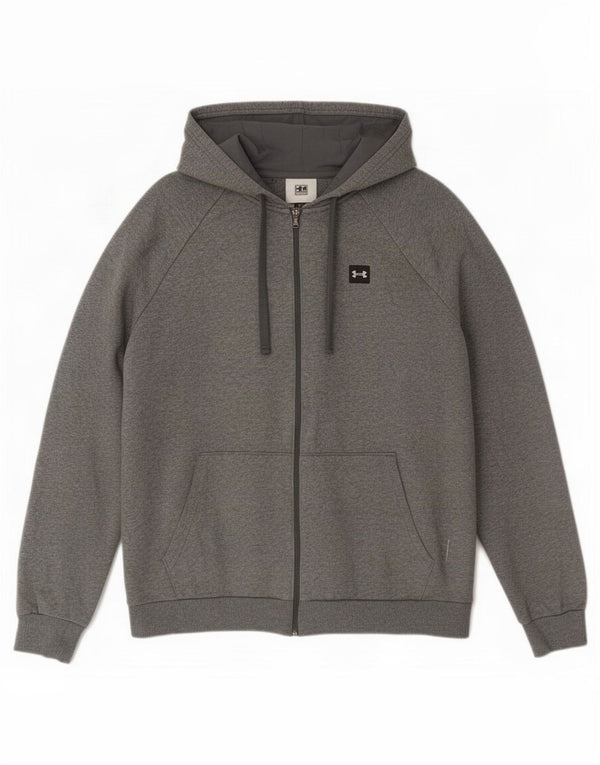 Pulover Under Armour Cold Gear, cu fermoar, pentru bărbați, 2XL, bumbac cu pete gri