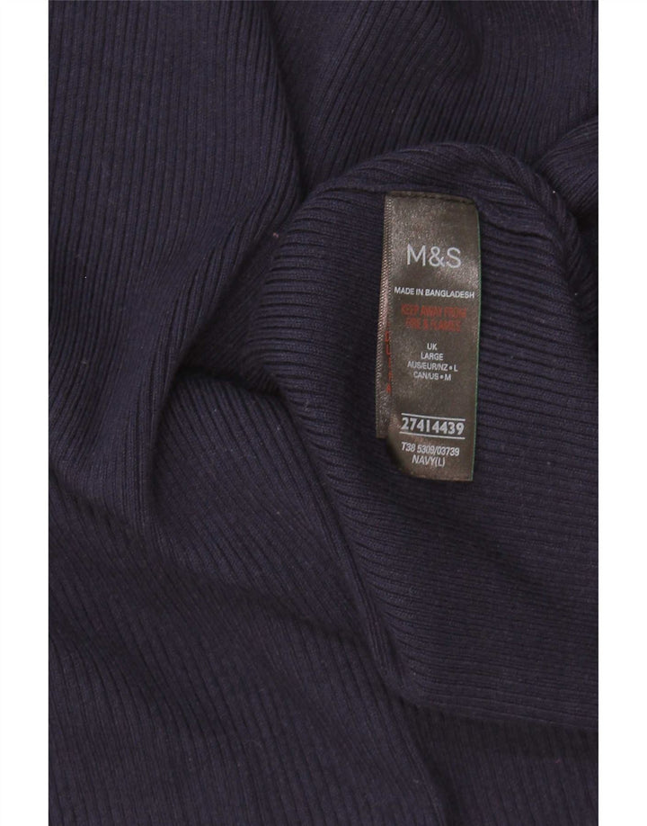 Pulover cardigan deschis pentru femei Marks & Spencer UK 14 mare bleumarin, viscoză