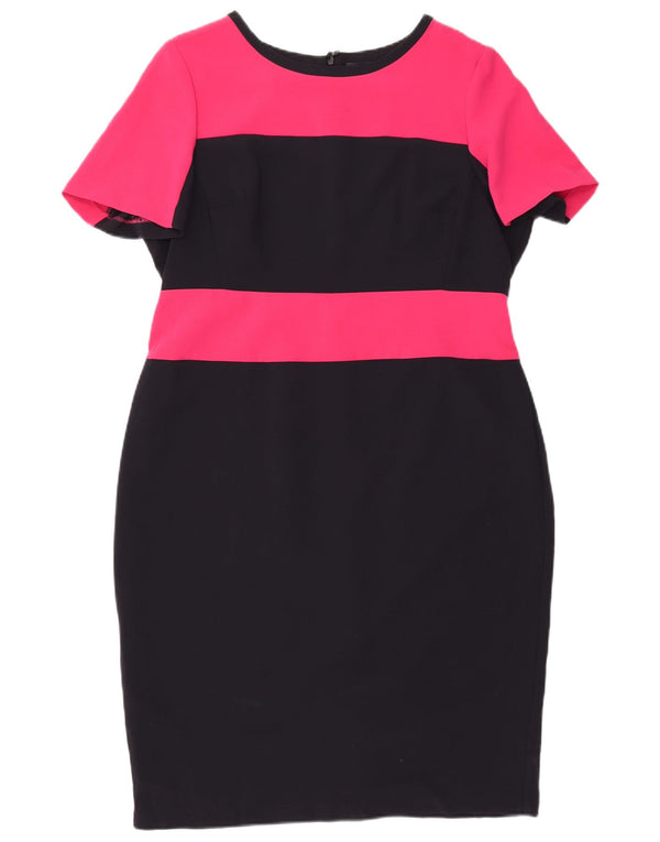 MARKS & SPENCER Rochie teacă pentru femei UK 18 XL Poliester color bloc negru
