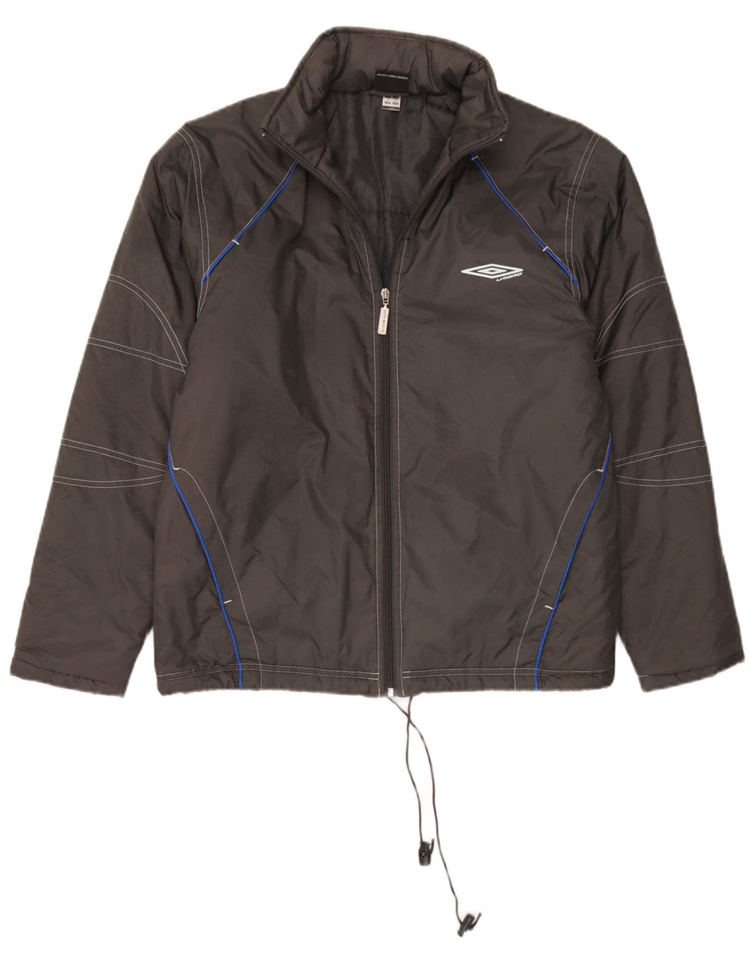 Jachetă căptușită cu glugă Umbro pentru bărbați UK 36, nailon, gri mic