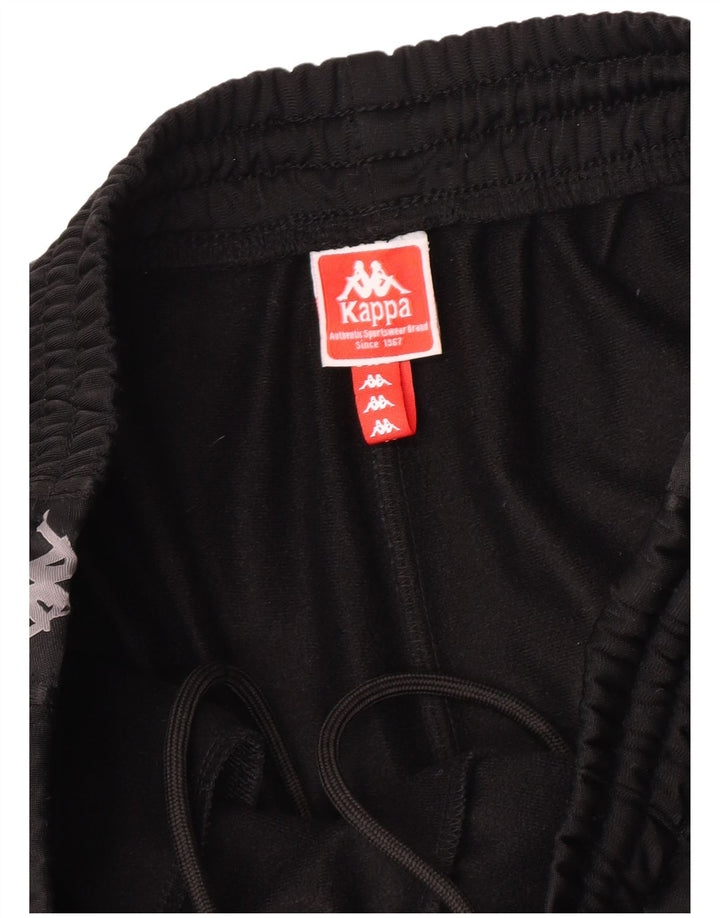 Pantaloni de trening cu grafică pentru bărbați Kappa Pantaloni de jogging Poliester mediu negru