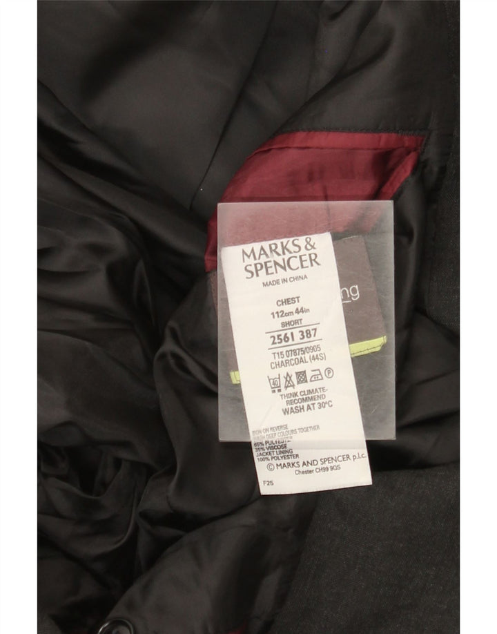 Jachetă pentru bărbați Marks & Spencer cu 2 nasturi, UK 44 XL, poliester gri