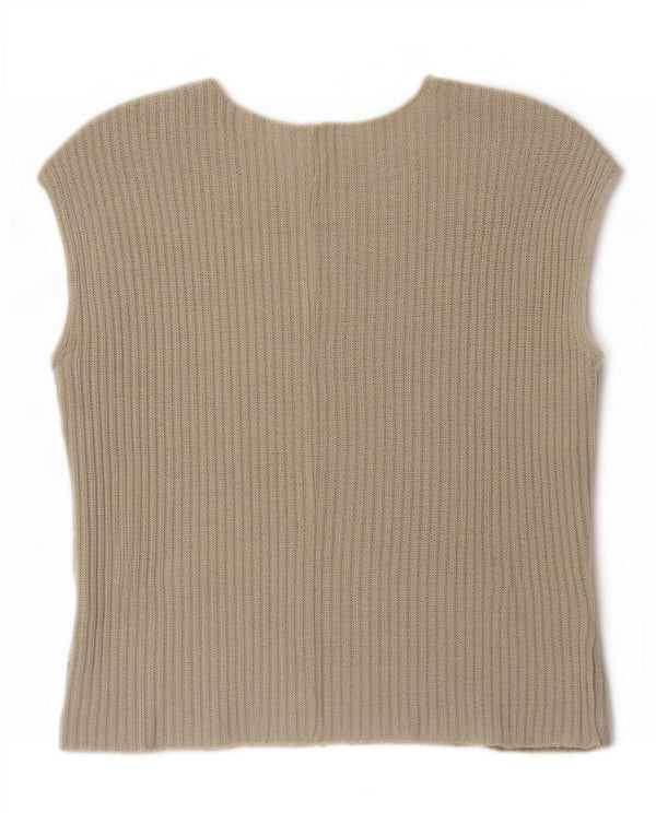 Zara Womens Vest Top UK 14 Large Green Cotton