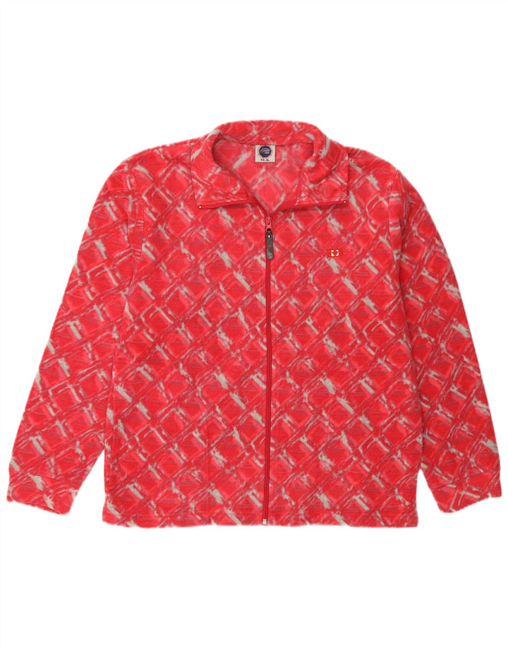 Jachetă din lână Canada Logan pentru femei UK 18 XL roz poliester geometric
