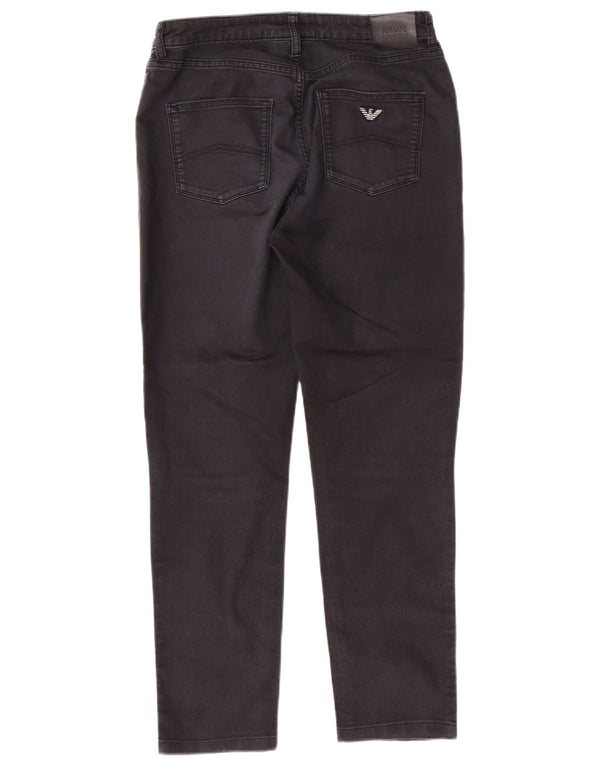 Blugi conici pentru femei ARMANI W29 L27 bumbac negru