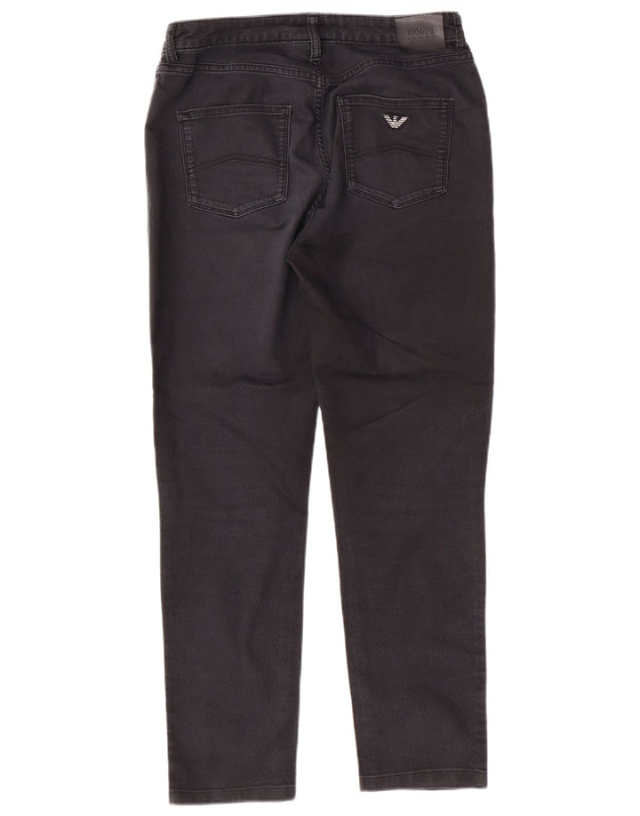 Blugi conici pentru femei ARMANI W29 L27 bumbac negru