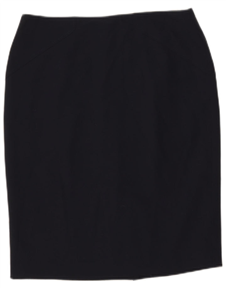 Fusta creion pentru femei John Lewis UK 12 Medium W30 Poliester bleumarin