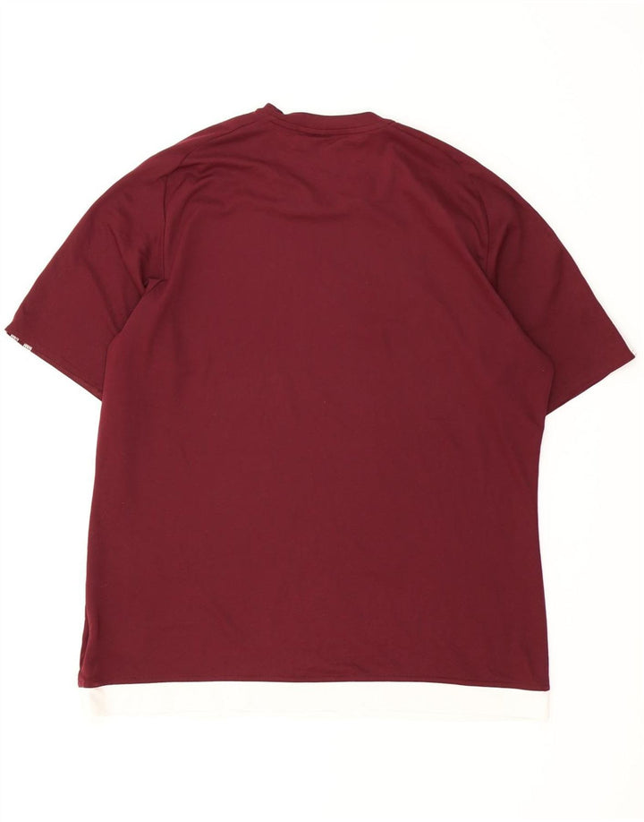Tricou Adidas Climalite pentru bărbați Top Large Maroon Poliester
