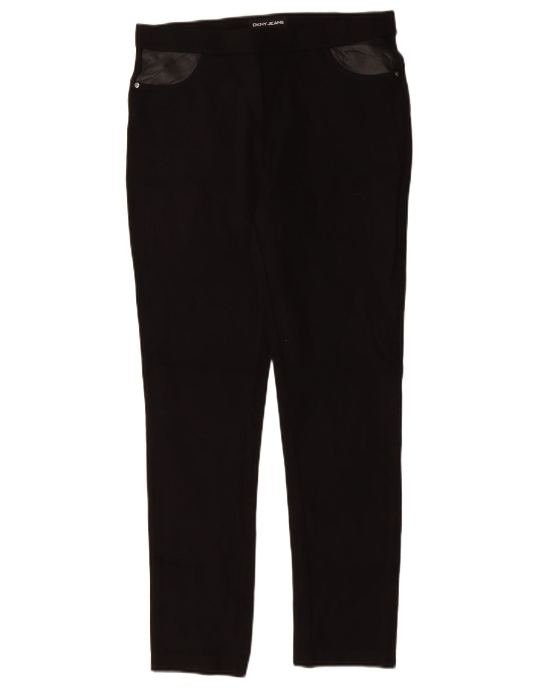 Pantaloni casual subțiri Dkny pentru femei L30 L29 Viscoză neagră