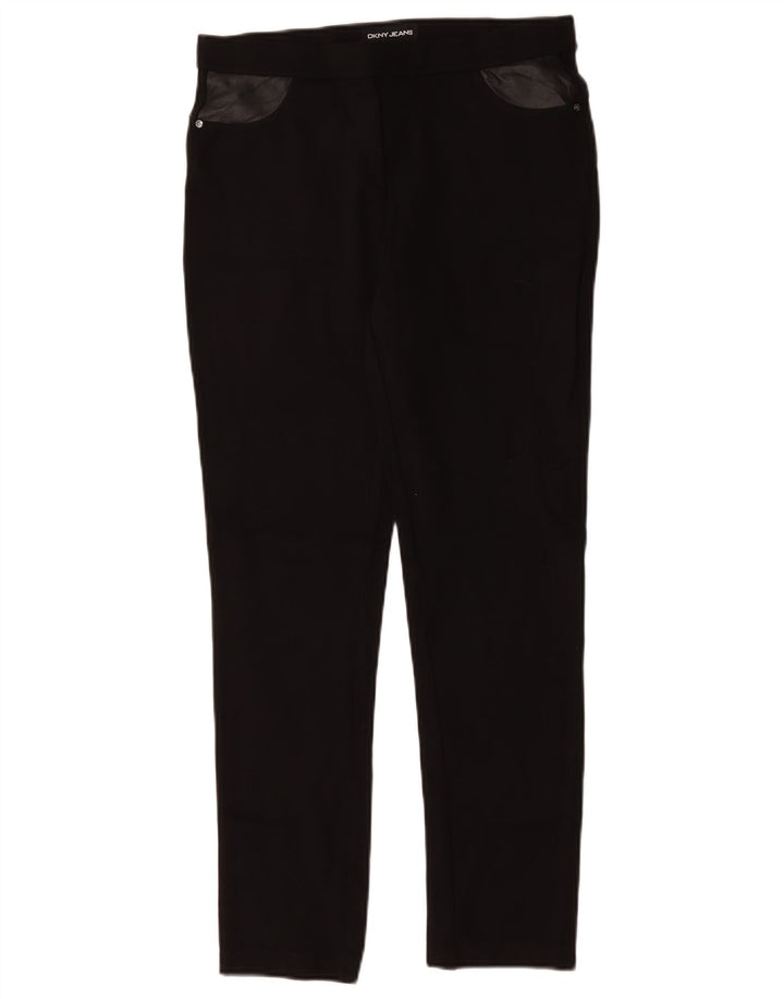 Pantaloni casual subțiri Dkny pentru femei L30 L29 Viscoză neagră