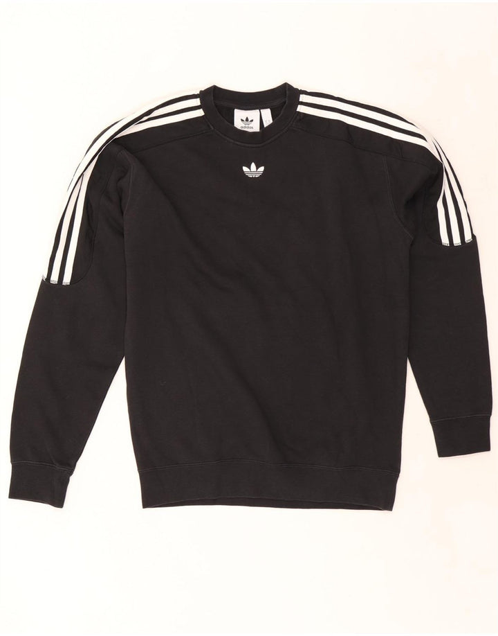 ADIDAS Mens Sweatshirt Jumper XS Black Cotton