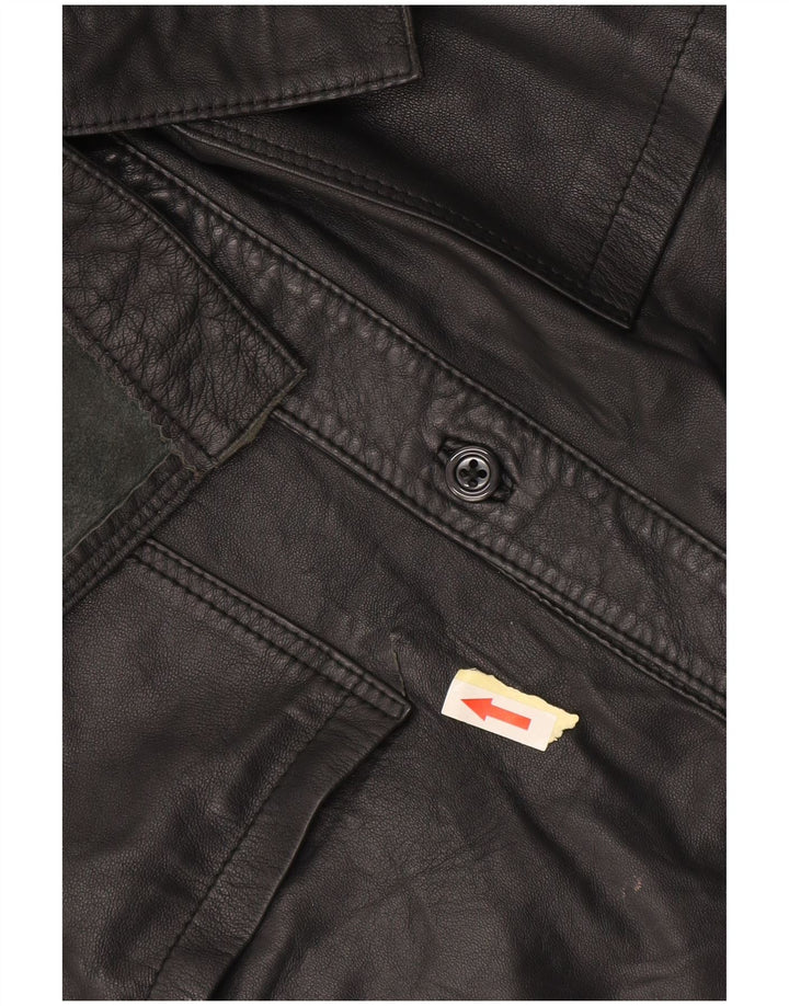 Cămașă din piele vintage pentru femei IT 44 Gri mediu