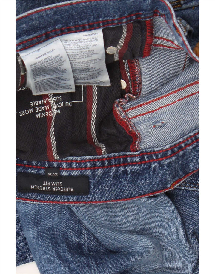 Blugi Tommy Hilfiger Bleecker Slim pentru bărbați W32 L34 Bumbac albastru