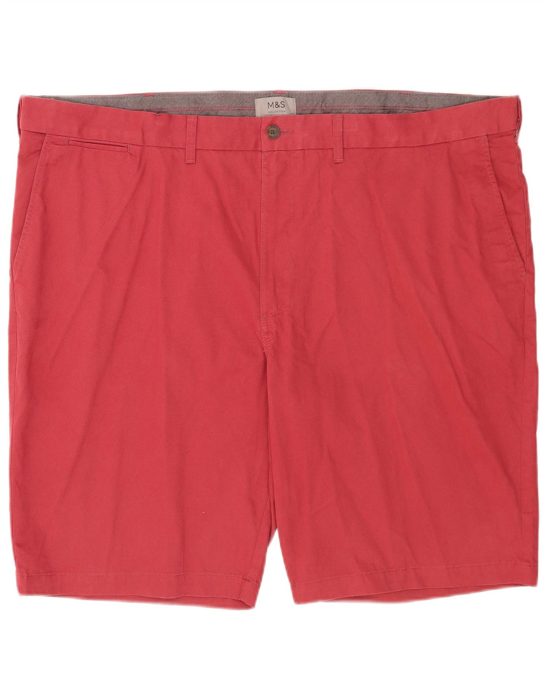 Pantaloni scurți chino pentru bărbați Marks & Spencer W48 4XL bumbac roșu