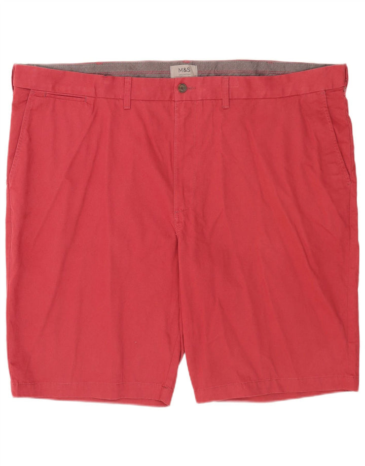 Pantaloni scurți chino pentru bărbați Marks & Spencer W48 4XL bumbac roșu