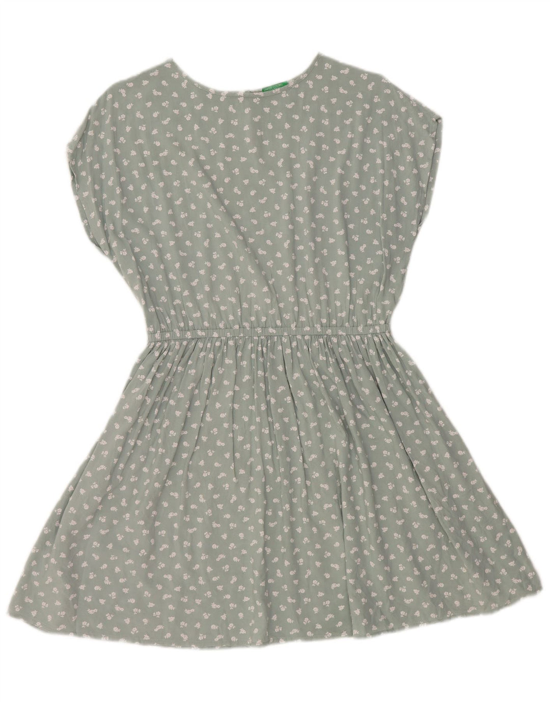 BENETTON Rochie Fete Basic 11-12 Ani Verde Floral