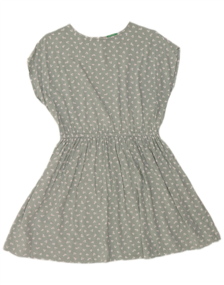 BENETTON Rochie Fete Basic 11-12 Ani Verde Floral