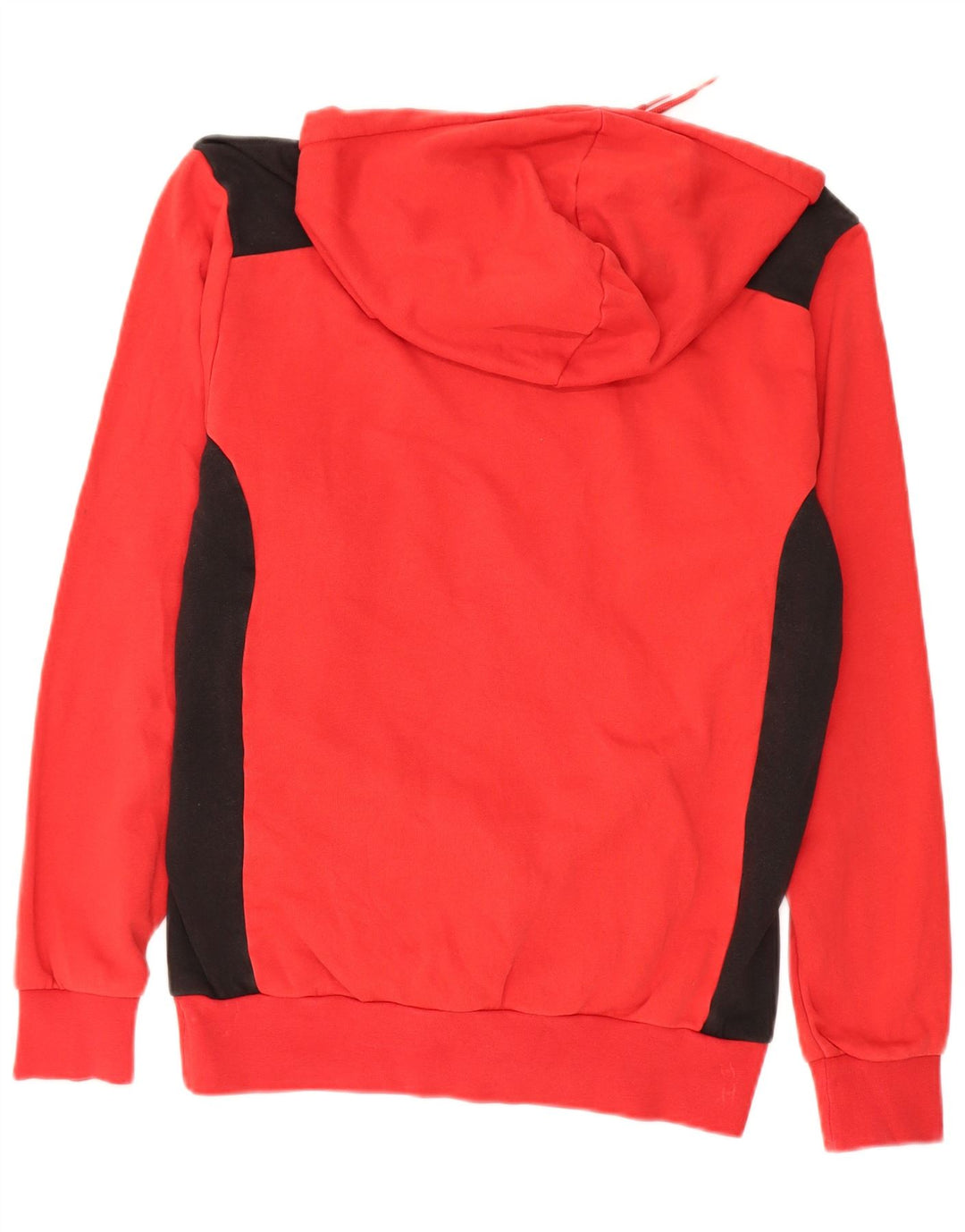 PUMA Mens Hoodie Jumper Medium Red Colourblock Cotton