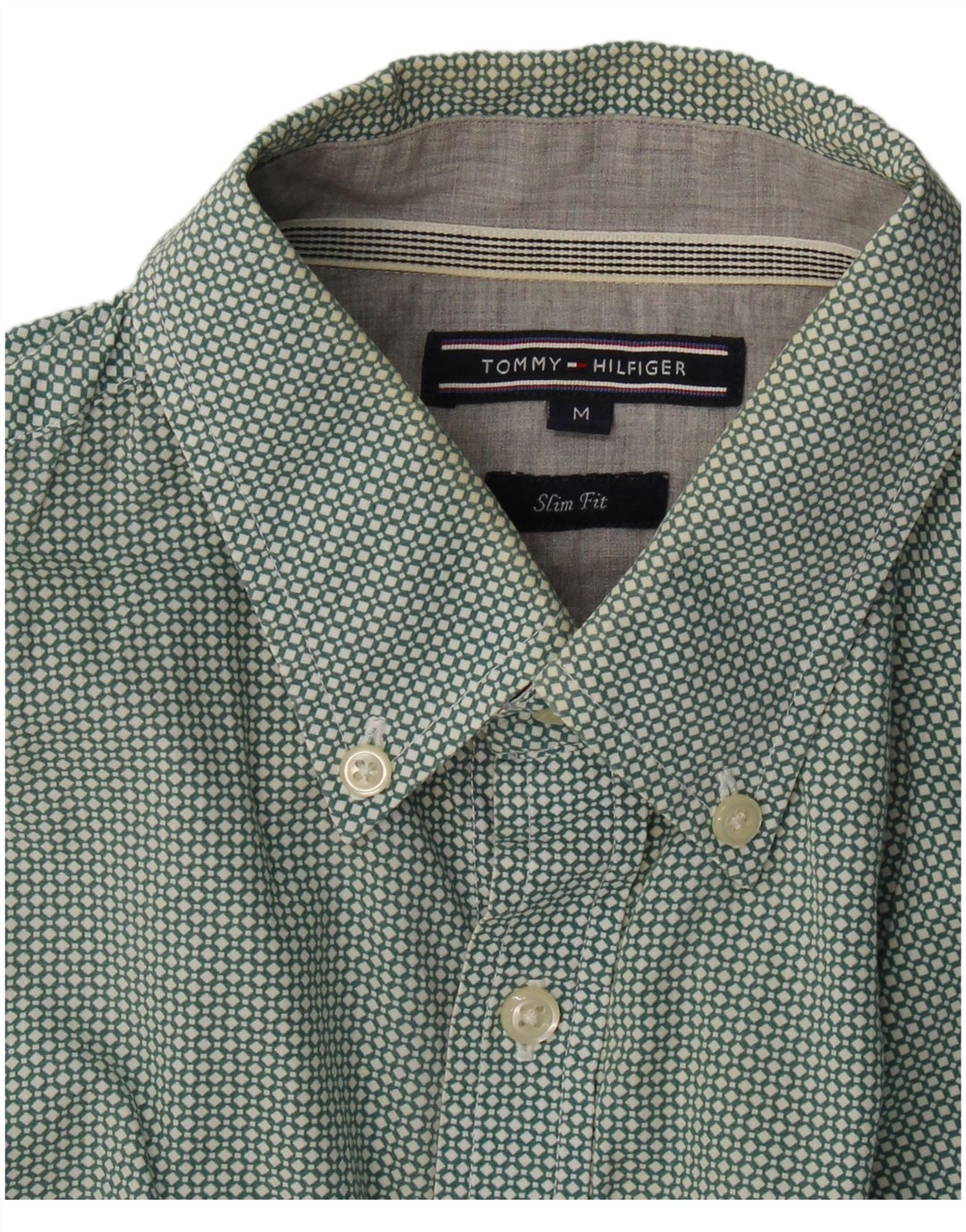 Cămașă pentru bărbați Tommy Hilfiger Slim Fit Medium Green Spotted