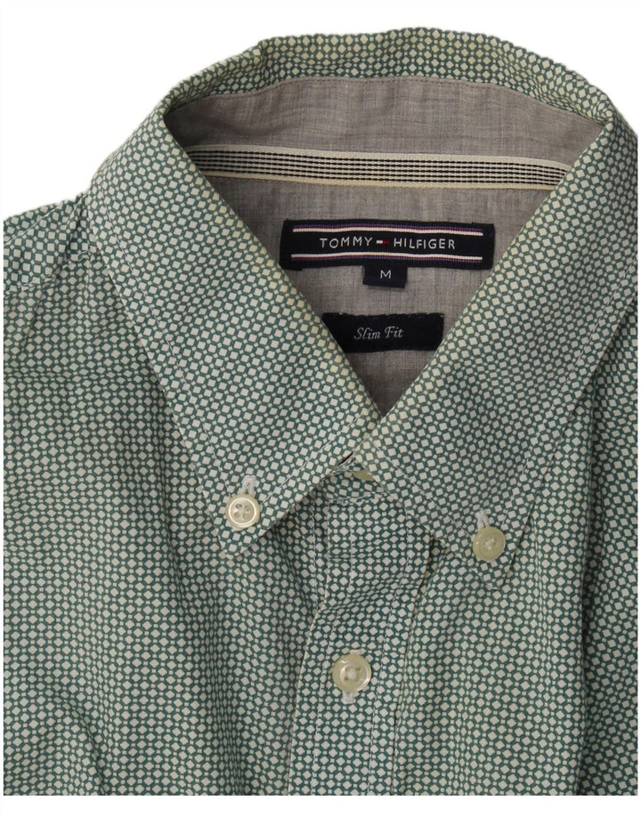Cămașă pentru bărbați Tommy Hilfiger Slim Fit Medium Green Spotted