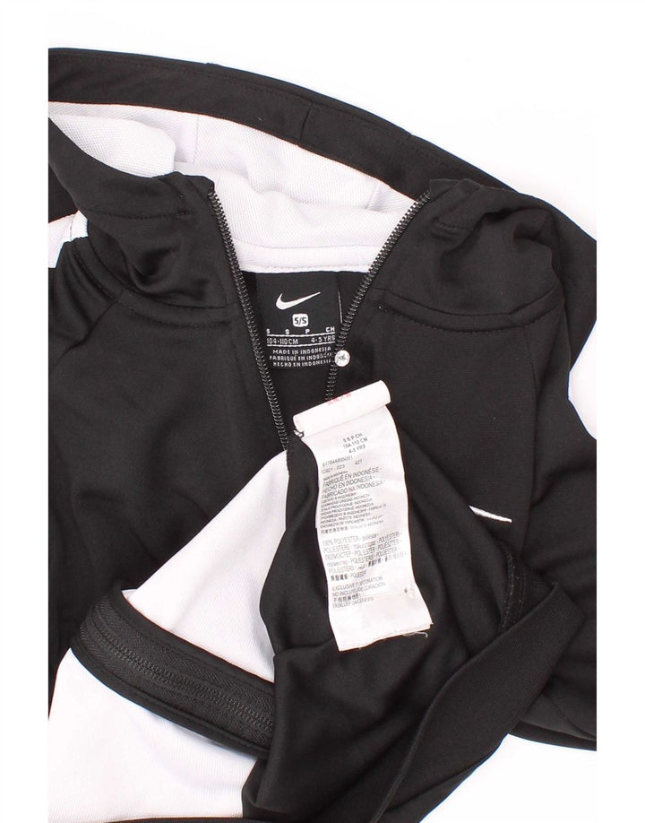 Pulover Nike pentru băieți, cu fermoar, 4-5 ani, mic, negru, poliester