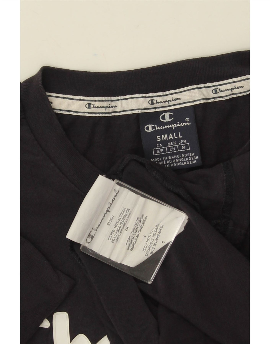 Tricou grafic pentru bărbați CHAMPION Top mic din bumbac bleumarin