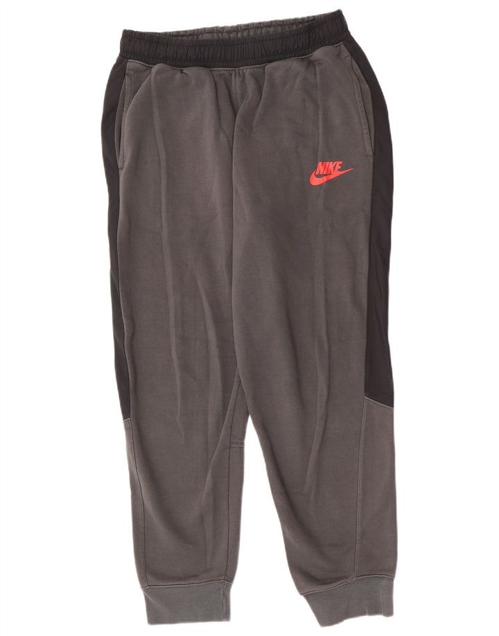 Pantaloni de trening pentru bărbați Nike Pantaloni de jogging, gri mediu, bumbac color bloc