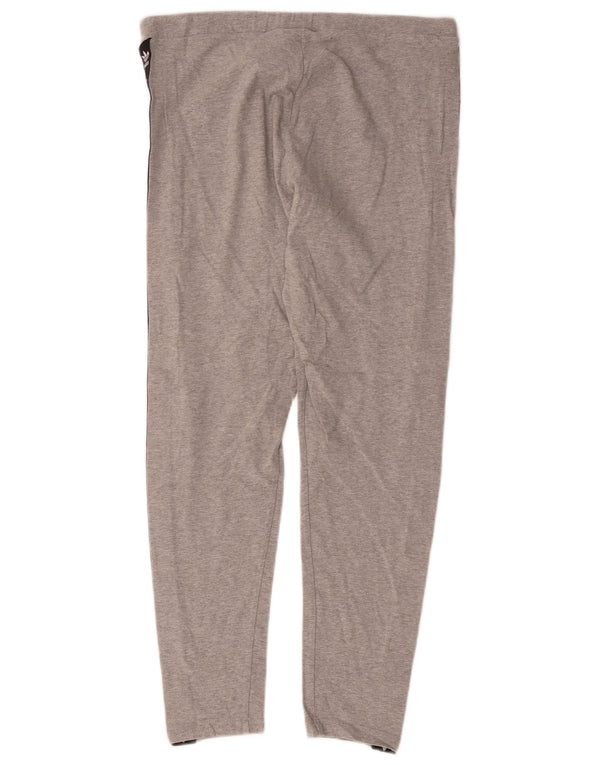 Leggings grafic Adidas pentru femei UK 16, mare, gri, bumbac color bloc