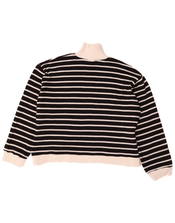 Pulover pentru femei cu gât țestoasă Zara UK 14 Medium Black Dunge